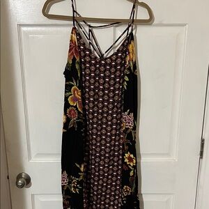 Xhilaration Black Floral Mini Dress